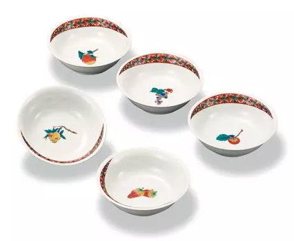 Marsan Miyamoto 4 маленькие вазы для фруктов с надписью Kutani ware Нет. набор, AP7-0306