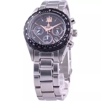 MARSHAL Мужская MRZ014-MBK (Мужские кварцевые часы серии MRZ014 Sun Flame) Круглые часы, серебро