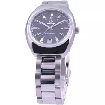 MARSHAL Мужская MRZ015-MBK (Базовая модель Sun Flame) Круглые часы серебряные аналоговые