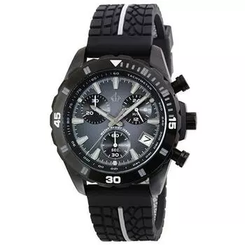 MARSHAL Мужская MRZ019-PBGY (Пламя Солнца) Круглые часы из черной нержавеющей стали с несколькими стрелками, аналоговые