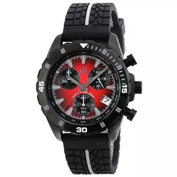 MARSHAL Мужская MRZ019-PBRE (Пламя Солнца) Круглые часы из черной нержавеющей стали с несколькими стрелками, аналоговые