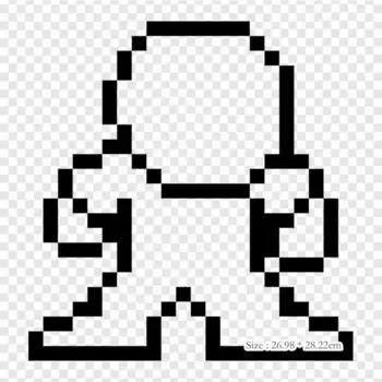 Marshmello Pixel Art Pixel Art Утюг на термопереносной печати виниловые нашивки наклейки для одежды DIY аппликации моющиеся нашивки