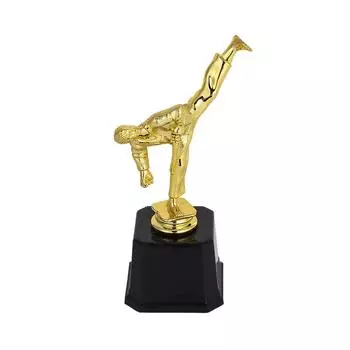 Martial Arts Gold Trophy Awards Plastic Model Winner Award Trophy Toy for Team Competition Style C 20cm