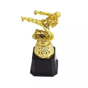 Martial Arts Gold Trophy Awards Plastic Model Winner Award Trophy Toy for Team Competition Style A 18cm