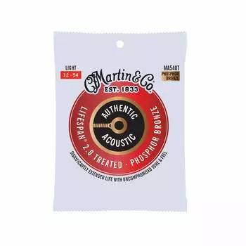 MARTIN Acoustic Guitar Strings AUTHENTIC ACOUSTIC Treated with Lifespan MA540T Light 2.0 .012-.054