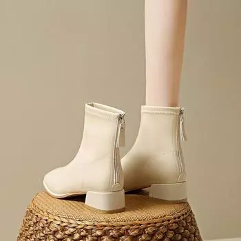 Martin boots autumn and winter 2025 new spring and autumn single boots versatile thick heel shoes children s medium heel short boots thin boots 34