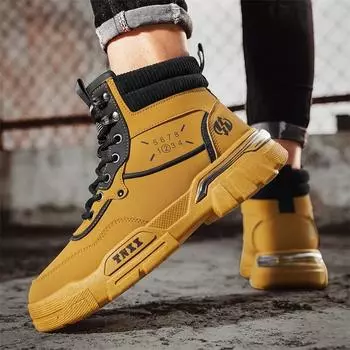 Martin boots autumn and winter high-top shoes British style breathable short boots trendy retro casual outdoor mountaineering tooling boots 39