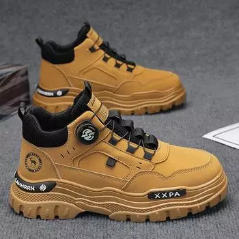 Martin boots men s 2024 new autumn and winter high-top outdoor mountaineering tooling short boots men s medium-top rhubarb boots 39