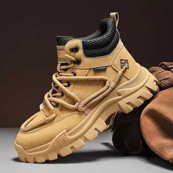 Martin boots men s 2024 new autumn high-top shoes men s casual thick-soled heightening men s medium-top tooling trendy shoes are in stock 39