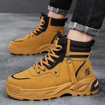 Martin boots men s 2024 new autumn high-top thick-soled British style outdoor sports locomotive tooling boots men s winter 39