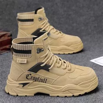 Martin boots men s 2024 new autumn high-top thick-soled heightening men s shoes British wind mountaineering combat tooling boots men 39