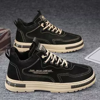 Martin boots men s 2025 new winter velvet warm two cotton shoes high-top cold-proof thickened snow boots sports trendy shoes 39