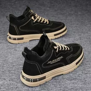 Martin boots men s 2025 new winter velvet warm two cotton shoes high-top cold-proof thickened snow boots sports trendy shoes 39