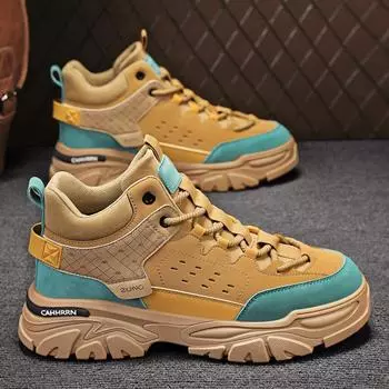 Martin boots men s autumn 2024 new mountaineering tooling medium-top short boots autumn and winter casual high-top wear-resistant labor insur 39