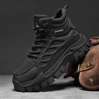 Martin boots men s autumn breathable high-top British style retro tooling boots outdoor mountaineering desert combat rhubarb boots 39