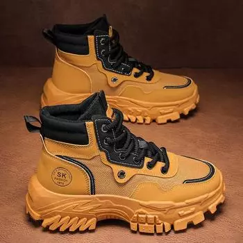 Martin boots men s autumn breathable high-top British style retro tooling boots outdoor mountaineering desert combat rhubarb boots 39