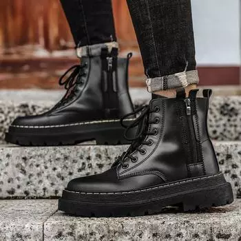 Martin boots men s boots British wind locomotive boots high-top leather boots trend 2024 autumn and winter new tooling boots 39