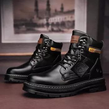Martin Boots Men s High-Top Big-Toed Men s Shoes Autumn and Winter 2024 New British Wind Motorcycle Cargo Boots Men s Height 39