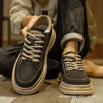 Martin boots men s low-top men s shoes spring new season versatile casual tooling shoes men s retro leather shoes sports board shoes 39