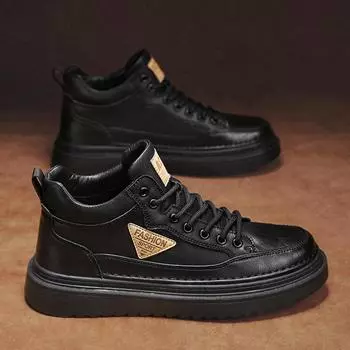 Martin boots men s new spring and autumn popular men s boots Korean version trendy versatile lace-up high-top British style casual trendy shoes 39