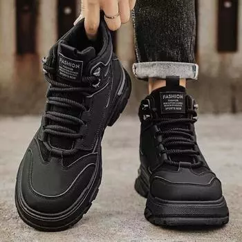 Martin boots men s shoes autumn 2024 new comfortable and lightweight high-top trendy shoes men s wear-resistant labor insurance tooling short boots 39 жёлтый