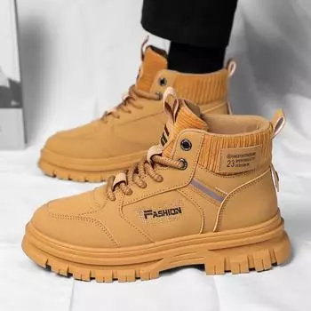 Martin boots men s shoes spring and autumn men s sports and leisure British style retro tooling work thick-soled high-top shoes 39