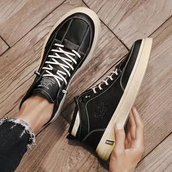 Martin boots men s winter 2024 new high-top British style men s tooling boots thick-soled medium-top soft leather locomotive boots 39 бежевый