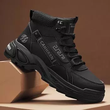 Martin boots men s winter high-top tooling boots outdoor youth student rhubarb boots thick-soled wear-resistant big head men s shoes 39 жёлтый