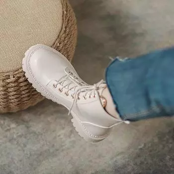 Martin boots women s autumn and winter single boots side zipper new foreign style boots women s versatile high value velvet cotton boots 35