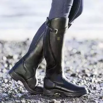 Martin Boots Women s Medium Knight Boots Coarse Heel Boots Autumn and Winter Medium Heel Women s Boots Large Size Women s Shoes 34 жёлтый