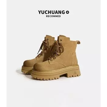 Martin Boots Women s Rhubarb Boots Leather Work Boots 33 коричневый