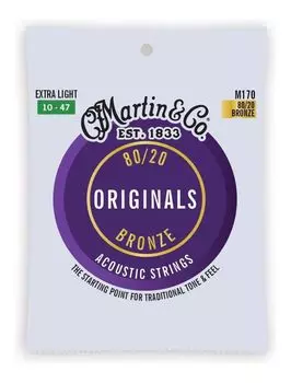 Martin MARTIN M170 Extra Light акустическая гитара струны 10-47