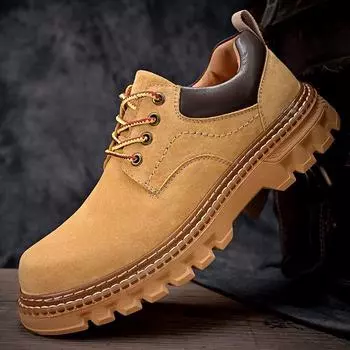 Martin Shoes Мужские ботинки из ревеня в стиле ретро с низкими берцами и одинарные ботинки 38