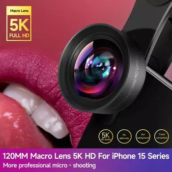 MARTVSEN 120MM Macro Lens, профессиональный 5K HD 10x Super Macro Universal Clip Camera Photo Lens для iPhone Samsung Andriod синий
