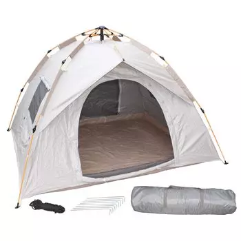 MARUFANG One For 3 to 4 One Touch Pop Up Camping Dome Легко устанавливаемый УФ-светильник Cherry Blossom Disaster Включает в себя специальный футляр для хранения палатки, Touch,