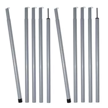 MARUFANG Tent Pole Set of Adjustable Pole for Easy to Camping Setup Storage Bag Included 2, Tent, Tarp, Wing, Assemble, Tools, (Gray)