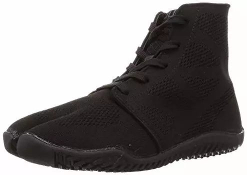 Marugo Tabi Action Shoes Дышащие кроссовки с разделенным носком Sports Jog II (7.5 Широкие женские / 6 Средние мужские, черный)