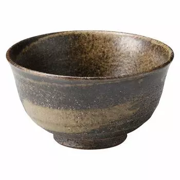 Marui Seito Iga Ware Hechimon Kodon Tableware Маленькая миска Black Persimmon Диаметр приблизительно x Сделано в Японии 13,5 7,5 см MR-3-3486 коричневый