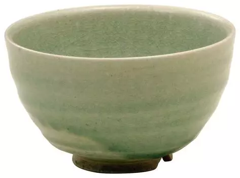 Marui Seito Shigaraki Ware Hechimon Matcha Bowl Matcha Bowl Made by Akiyama Kiln Green Glaze Diameter x Height 8cm Ceramic Made in Japan approx. 13.5