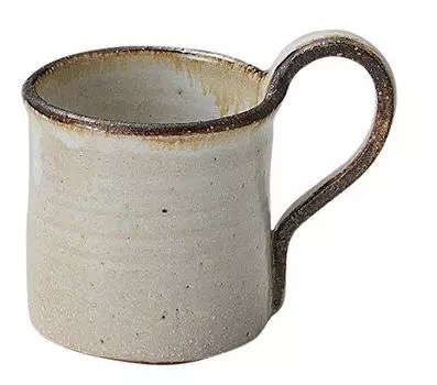 Marui Seito Shigaraki Ware Hechimon Mug, White Tag