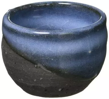 Marui Seito Shigaraki Ware Hechimon Ochoko Sake Cup Pottery Deep Blue Diameter 6 x 4 cm Ceramic Made in Japan approx. MR-3-3158