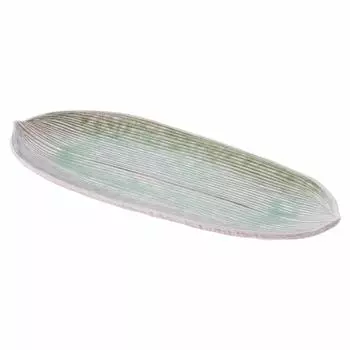 Marui Seito Shigaraki Ware Hechimon Тарелка 30см Бамбуковый лист Зеленый MR-3-3048