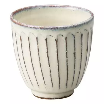 Marui Seito Shigaraki Ware Hechimon Teacup Cup White Glaze Cutting Диаметр приблизительно 8,5 x Высота 8,5 см Керамика Сделано в Японии MR-3-3506