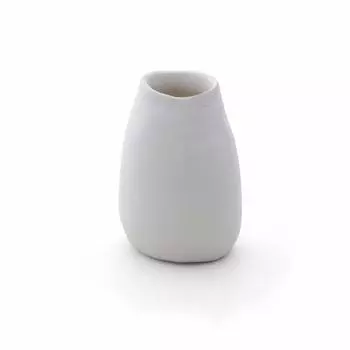 Marui Seito Shigaraki Ware Hechimon Vase Flower Base Large Nut Snow White Pottery 14.5cm MR-11-7316