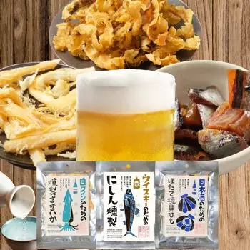 Maruichi Okada Shoten Seafood Delicacies of Snack Set Sea Snacks for Sake Snacks Delicacy Chinmi Made in Hokkaido Sake Appetizer Sake Appetizer (набор