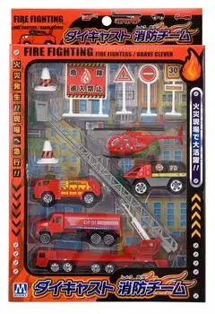 Maruka Diecast Fire Team Toy Car Ages 180966 3+