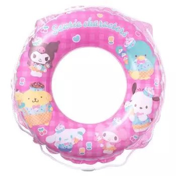 Maruka Sanrio Characters 60cm Swim Ring with Rope for Water Beach 194389 Play, Pool,