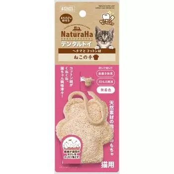 Marukan NYANTA CLUB Naturaha стоматологическая игрушка из люфы и хлопчатобумажной веревки для рук для кошек