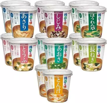 Marukome Cup Miso Soup Restaurant Flavor to 14 7 видов x 2 каждого Вкус Сравнение Ассортимент Набор Miso Soup 14 штук [Ограниченное количество порций]