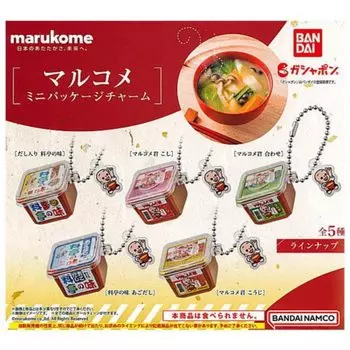 Marukome Mini Package Charm x All 5 Types Set Full Comp Gacha Gacha Capsule Toy One Size